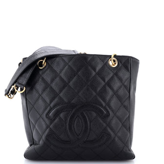 Chanel Petite Shopping Tote Quilted Caviar