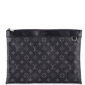 Louis Vuitton Discovery Pochette Monogram Eclipse Canvas GM