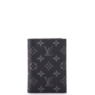 Louis Vuitton Passport Cover Monogram Eclipse Canvas