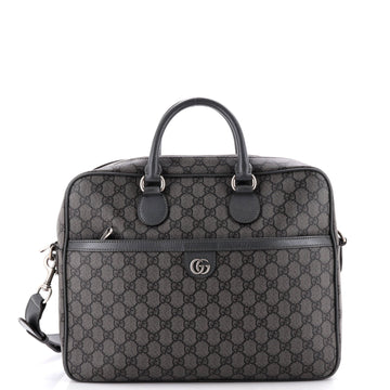 Gucci Ophidia Zip Around Pocket Briefcase GG Coated Canvas Medium