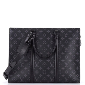Louis Vuitton Sac Plat Zipper Tote Monogram Eclipse Canvas Horizontal