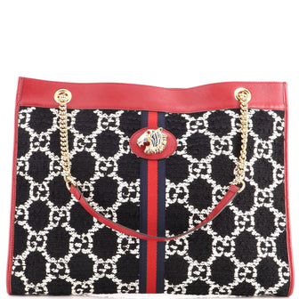 Gucci Rajah Chain Tote GG Tweed Large