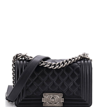 Chanel Boy Flap Bag Quilted Lambskin Small