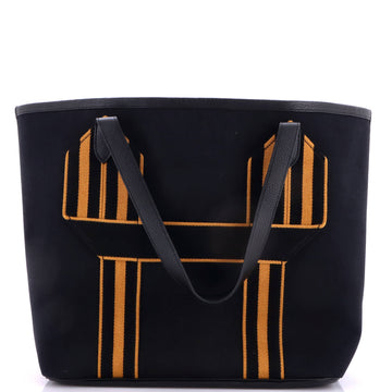 Hermes Pursangle Tote Canvas with Leather
