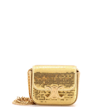 Celine Claude Shoulder Bag Sequins Mini