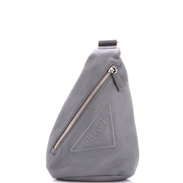 Prada Triangle Logo Sling Bag Leather
