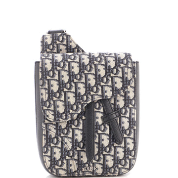 Christian Dior Saddle Rectangular Crossbody Pouch Oblique Canvas