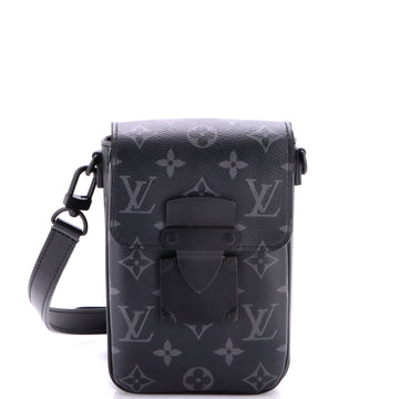 Louis Vuitton S Lock Vertical Wearable Wallet Monogram Eclipse Canvas