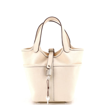 Hermes Cargo Picotin Lock Bag Canvas and Swift PM