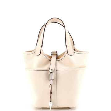 Hermes Cargo Picotin Lock Bag Canvas and Swift PM