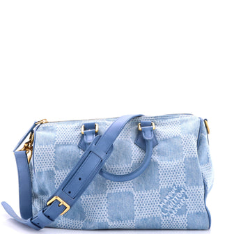 Louis Vuitton Speedy Bandouliere Bag 3D Damier Giant Denim 30