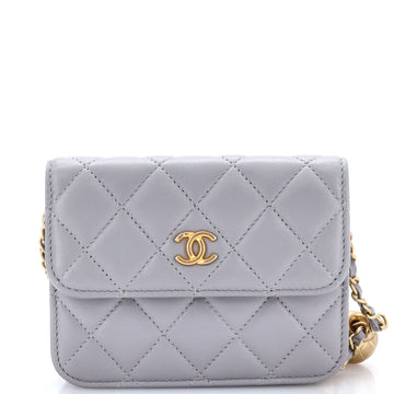 Chanel Pearl Crush Flap Clutch with Chain Quilted Lambskin Mini