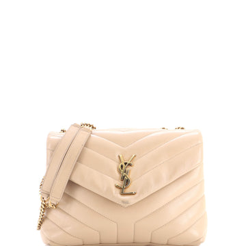 Saint Laurent Loulou Shoulder Bag Matelasse Chevron Leather Small