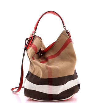 Burberry Ashby Bag House Check Canvas Medium