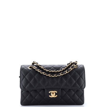 Chanel Classic Double Flap Bag Quilted Caviar Small