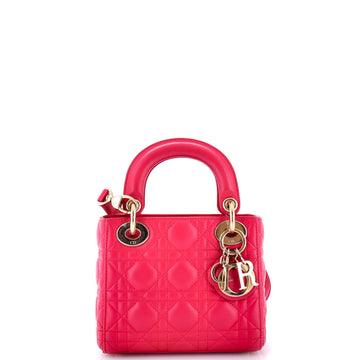 Christian Dior Lady Dior Bag Cannage Quilt Lambskin Mini