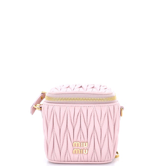 Miu Miu Vanity Case Matelasse Leather Micro