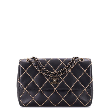 Chanel Surpique Flap Bag Quilted Leather Medium