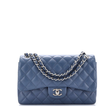 Chanel Classic Double Flap Bag Quilted Caviar Jumbo