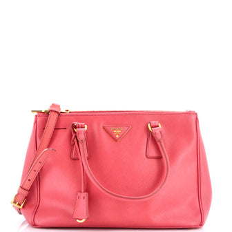 Prada Double Zip Lux Tote Saffiano Leather Medium