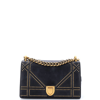 Christian Dior Diorama Flap Bag Studded Leather Small