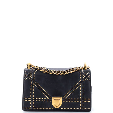 Christian Dior Diorama Flap Bag Studded Leather Small