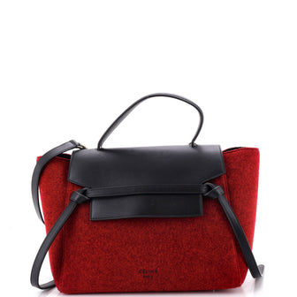 Celine Belt Bag Felt and Leather Mini