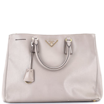 Prada Double Zip Lux Tote Saffiano Leather Large