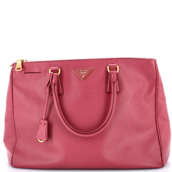 Prada Double Zip Lux Tote Saffiano Leather Large