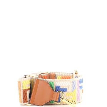 Fendi Strap You Shoulder Strap Multicolor Zucca Canvas with Leather