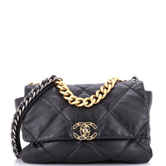Chanel 19 Flap Bag Quilted Leather Large