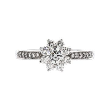 Tiffany & Co. Flower Cocktail Ring Platinum and Pave Diamonds