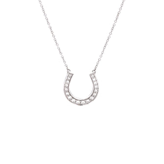 Tiffany & Co. Horseshoe Necklace Platinum with Diamonds