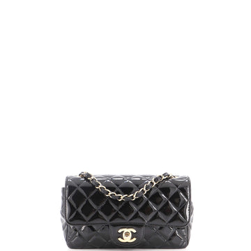 Chanel Classic Single Flap Bag Quilted Patent Mini