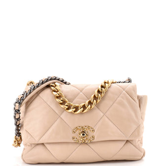 Chanel 19 Flap Bag Quilted Leather Large
