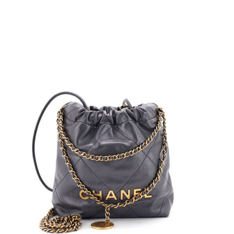 Chanel 22 Chain Hobo Quilted Calfskin Mini