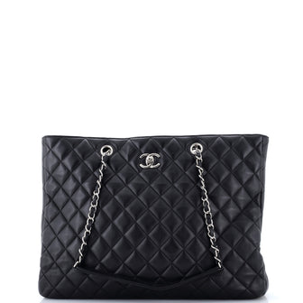 Chanel Classic CC Shopping Tote Quilted Calfskin Large
