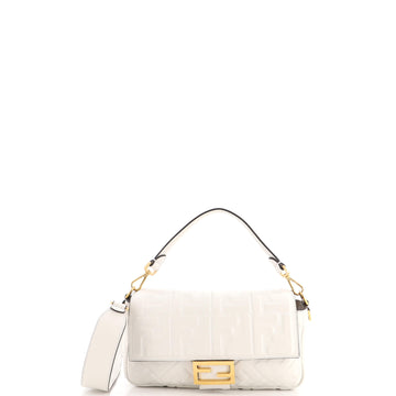 Fendi Baguette NM Bag Zucca Embossed Leather Medium