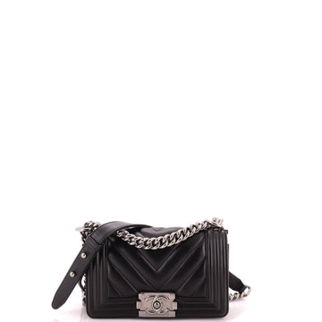 Chanel Boy Flap Bag Chevron Lambskin Small
