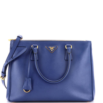 Prada Double Zip Lux Tote Saffiano Leather Medium