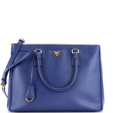 Prada Double Zip Lux Tote Saffiano Leather Medium
