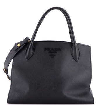 Prada Monochrome Tote Saffiano with City Calf Medium