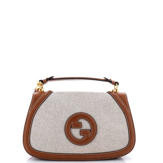 Gucci Blondie NM Top Handle Bag Canvas with Leather Medium