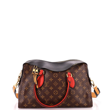 Louis Vuitton Tuileries Handbag Monogram Canvas with Leather