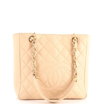 Chanel Petite Shopping Tote Quilted Caviar