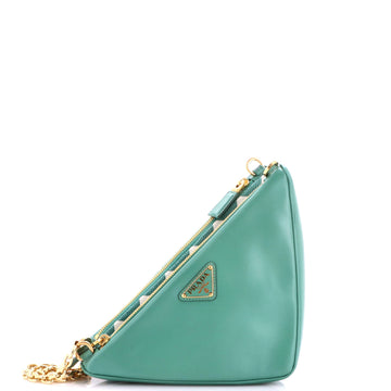 Prada Double Symbole Triangle Bag Leather and Jacquard Mini