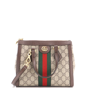 Gucci Ophidia Top Handle Tote GG Coated Canvas Small