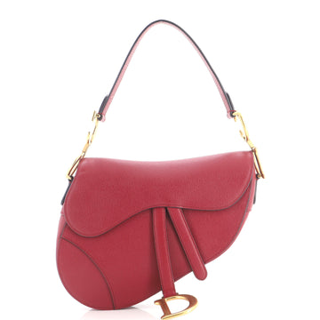 Christian Dior Saddle Handbag Leather Medium