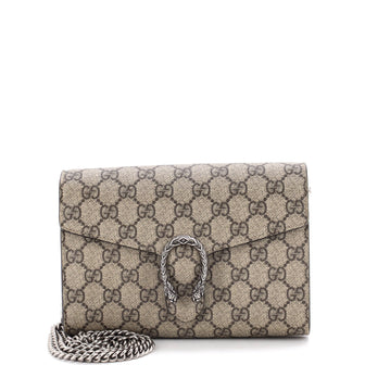 Gucci Dionysus Chain Wallet GG Coated Canvas Small