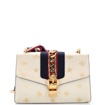 Gucci Sylvie Shoulder Bag Printed Leather Small